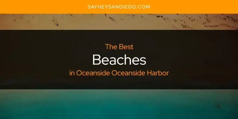 The Absolute Best Beaches in Oceanside Oceanside Harbor  [Updated 2024]