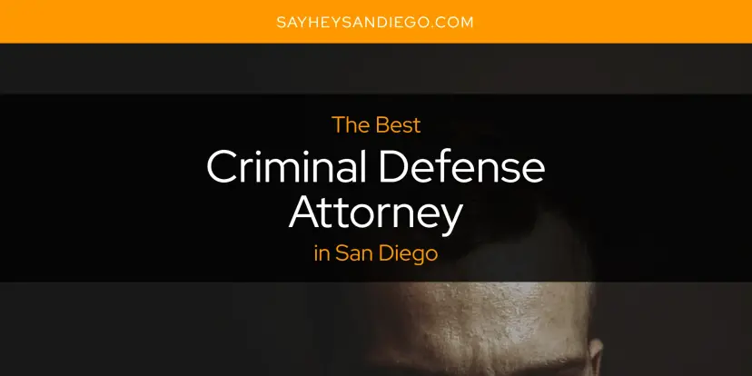 The Absolute Best Criminal Defense Attorney in San Diego  [Updated 2024]
