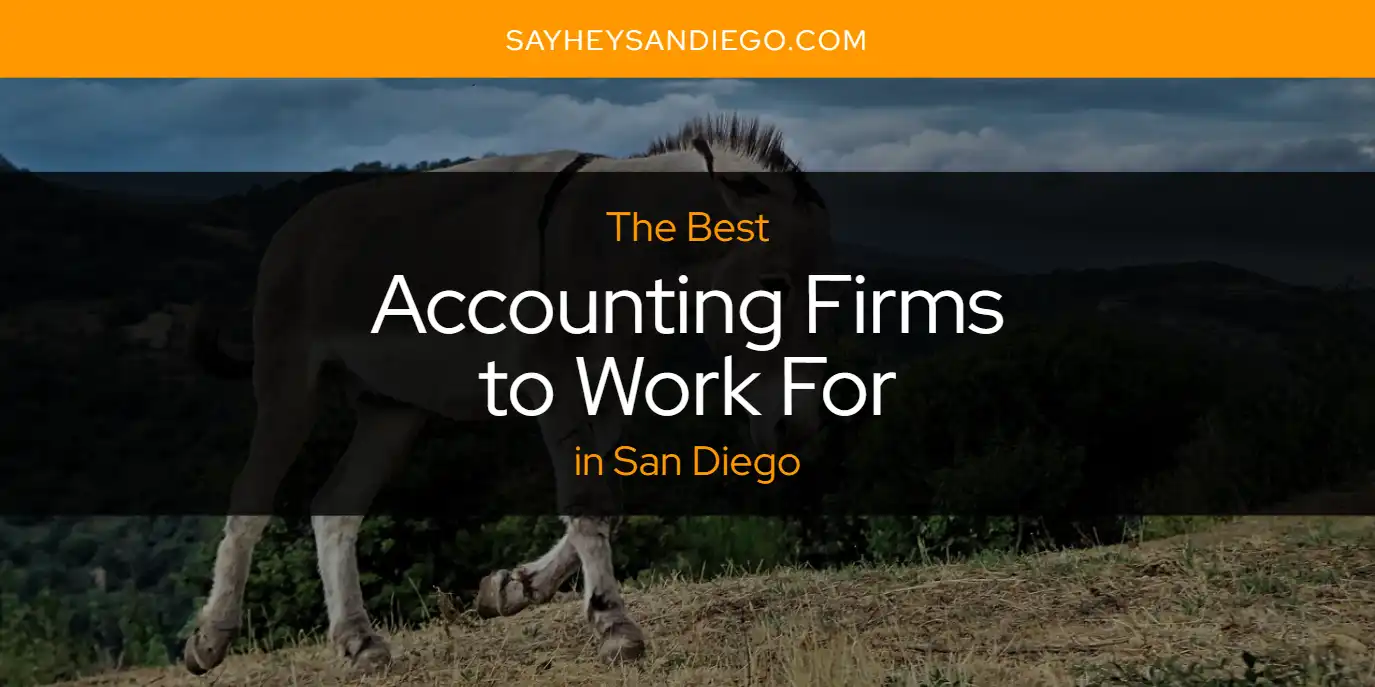 San Diego's Best Accounting Firms to Work for [Updated 2025]